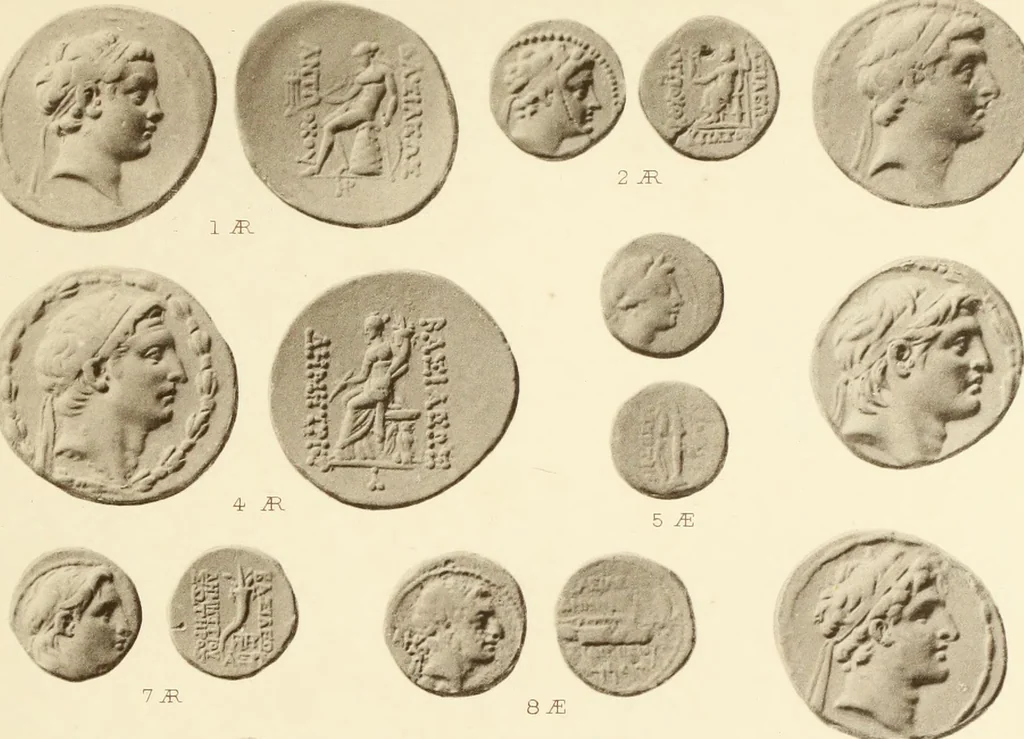 An illustration from Catalogue of Greek coins in the Hunterian collection, University of Glasgow, 1899, leaf 824
