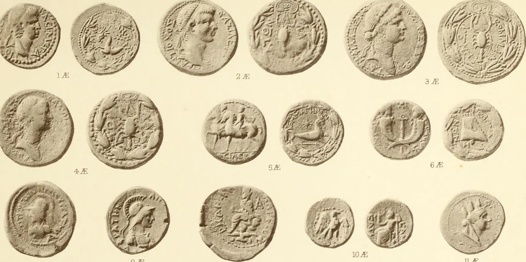 An illustration from Catalogue of Greek coins in the Hunterian collection, University of Glasgow, 1899, leaf 832
