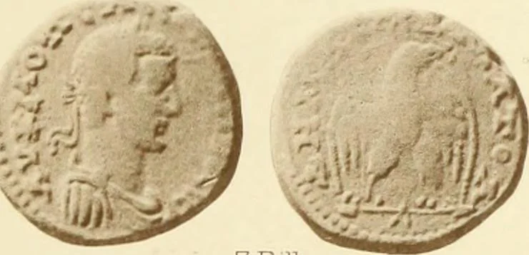 An illustration from Catalogue of Greek coins in the Hunterian collection, University of Glasgow, 1899, leaf 840