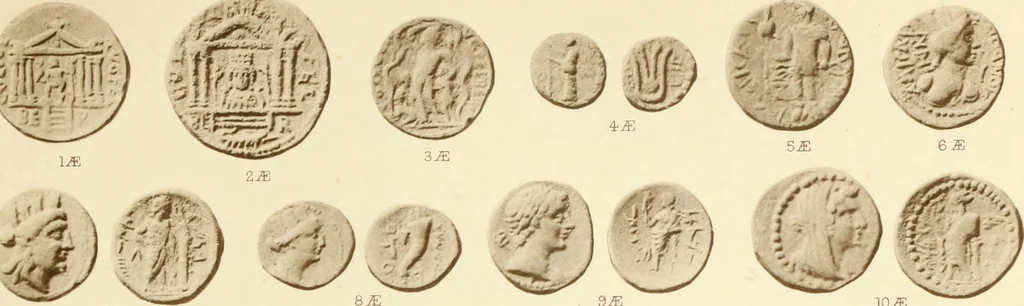 An illustration from Catalogue of Greek coins in the Hunterian collection, University of Glasgow, 1899, leaf 842
