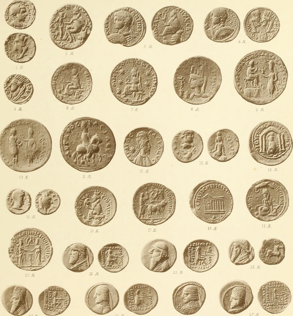 An illustration from Catalogue of Greek coins in the Hunterian collection, University of Glasgow, 1899, leaf 848
