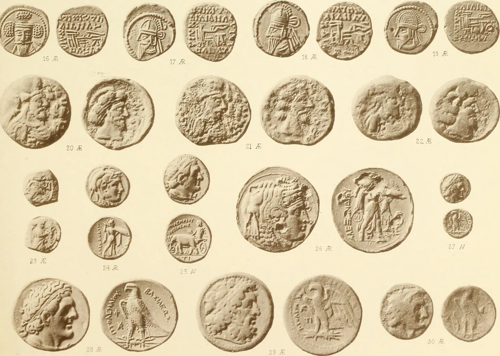 An illustration from Catalogue of Greek coins in the Hunterian collection, University of Glasgow, 1899, leaf 850