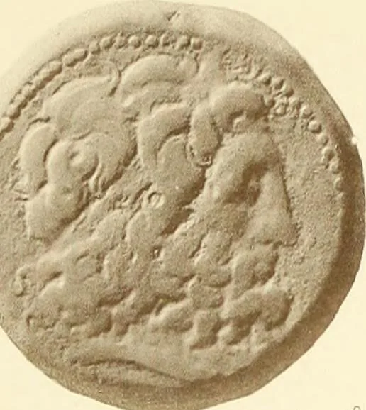 An illustration from Catalogue of Greek coins in the Hunterian collection, University of Glasgow, 1899, leaf 854