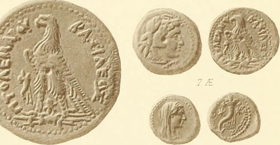An illustration from Catalogue of Greek coins in the Hunterian collection, University of Glasgow, 1899, leaf 854