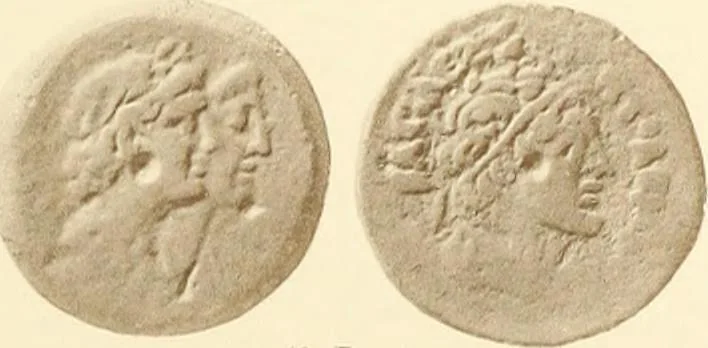 An illustration from Catalogue of Greek coins in the Hunterian collection, University of Glasgow, 1899, leaf 854