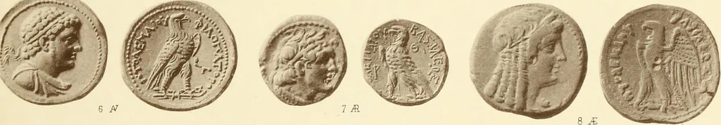 An illustration from Catalogue of Greek coins in the Hunterian collection, University of Glasgow, 1899, leaf 856