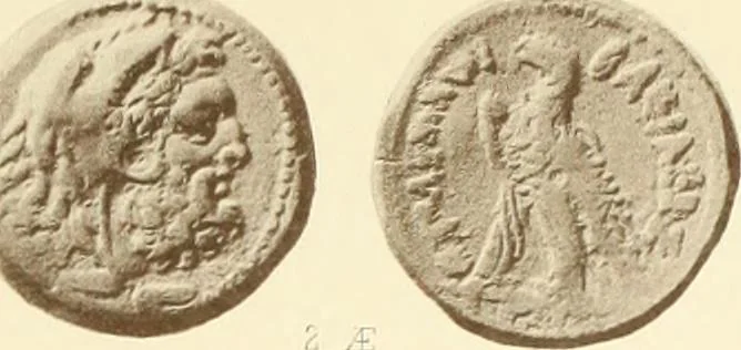 An illustration from Catalogue of Greek coins in the Hunterian collection, University of Glasgow, 1899, leaf 858