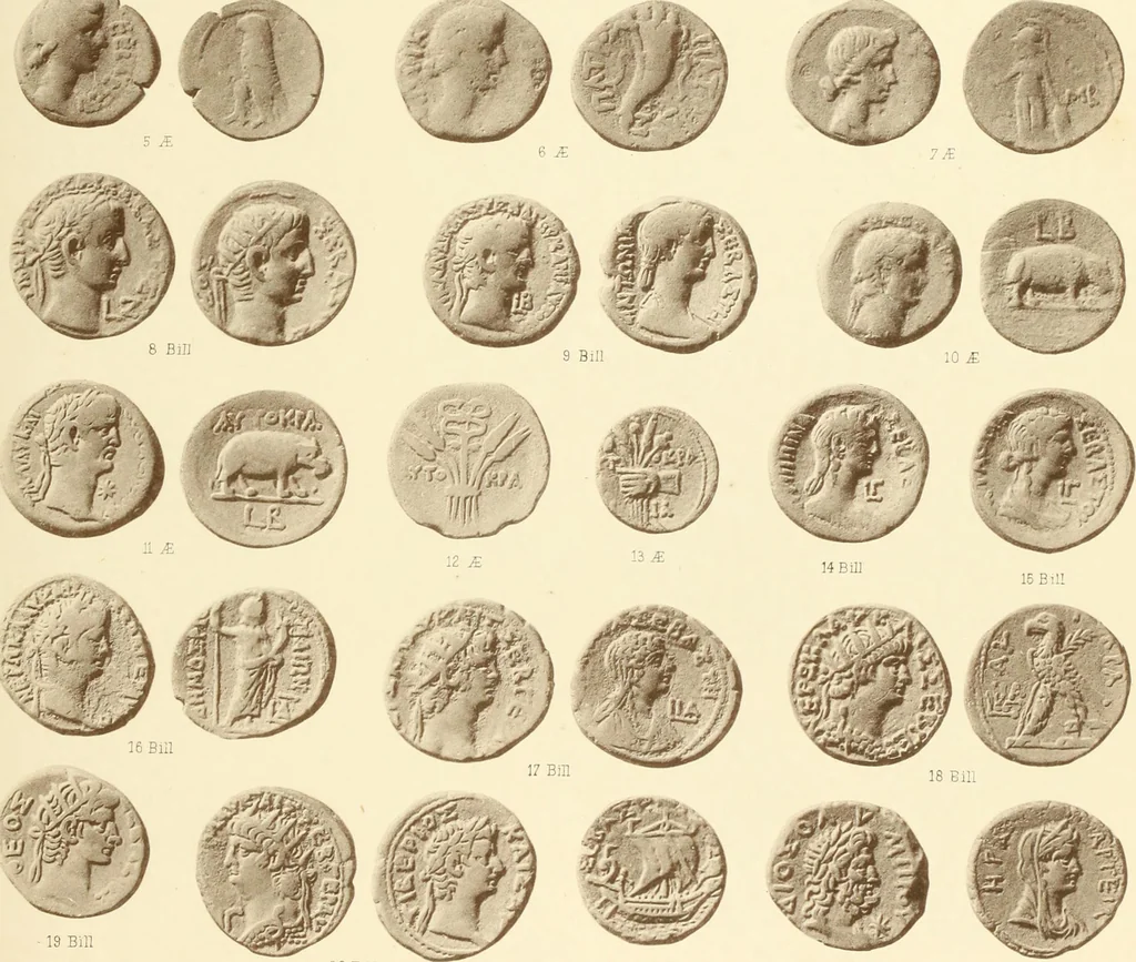 An illustration from Catalogue of Greek coins in the Hunterian collection, University of Glasgow, 1899, leaf 860