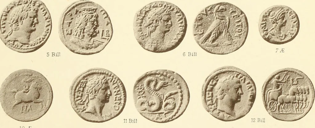 An illustration from Catalogue of Greek coins in the Hunterian collection, University of Glasgow, 1899, leaf 862