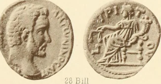 An illustration from Catalogue of Greek coins in the Hunterian collection, University of Glasgow, 1899, leaf 864