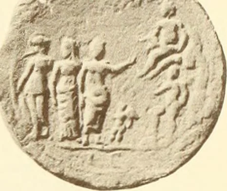 An illustration from Catalogue of Greek coins in the Hunterian collection, University of Glasgow, 1899, leaf 866