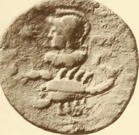 An illustration from Catalogue of Greek coins in the Hunterian collection, University of Glasgow, 1899, leaf 866