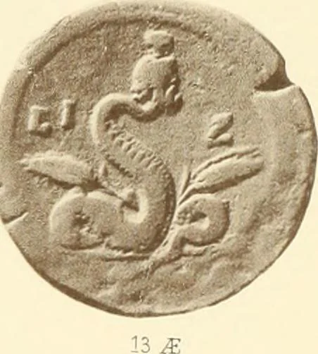 An illustration from Catalogue of Greek coins in the Hunterian collection, University of Glasgow, 1899, leaf 866
