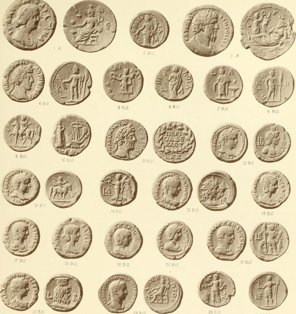 An illustration from Catalogue of Greek coins in the Hunterian collection, University of Glasgow, 1899, leaf 868