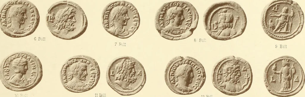An illustration from Catalogue of Greek coins in the Hunterian collection, University of Glasgow, 1899, leaf 870