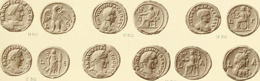 An illustration from Catalogue of Greek coins in the Hunterian collection, University of Glasgow, 1899, leaf 870