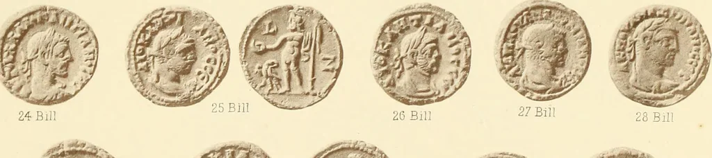 An illustration from Catalogue of Greek coins in the Hunterian collection, University of Glasgow, 1899, leaf 872