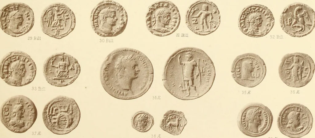 An illustration from Catalogue of Greek coins in the Hunterian collection, University of Glasgow, 1899, leaf 872