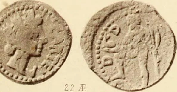 An illustration from Catalogue of Greek coins in the Hunterian collection, University of Glasgow, 1899, leaf 886