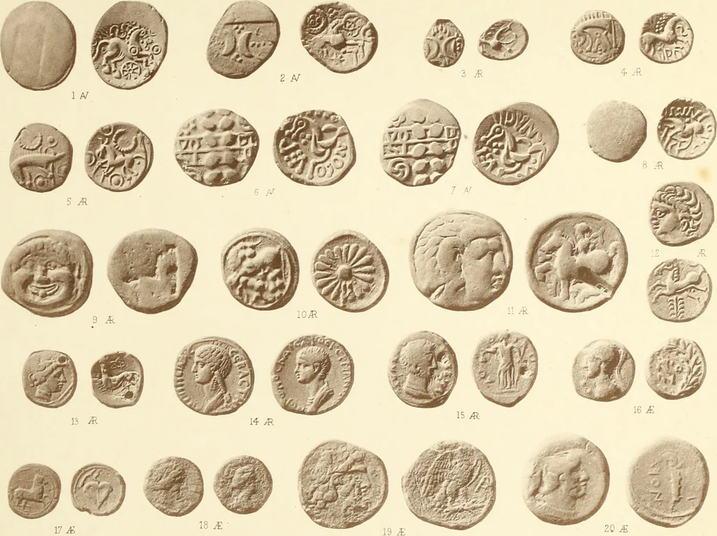 An illustration from Catalogue of Greek coins in the Hunterian collection, University of Glasgow, 1899, leaf 894
