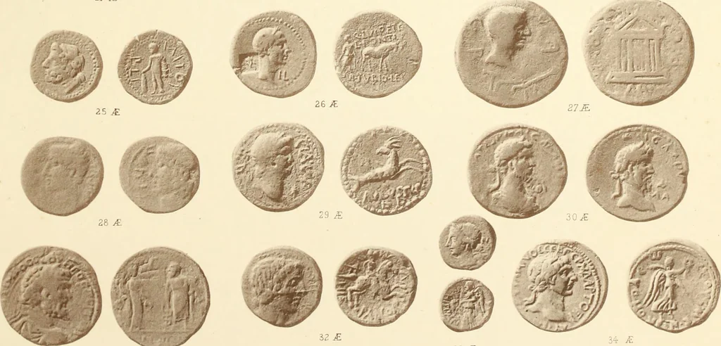 An illustration from Catalogue of Greek coins in the Hunterian collection, University of Glasgow, 1899, leaf 894