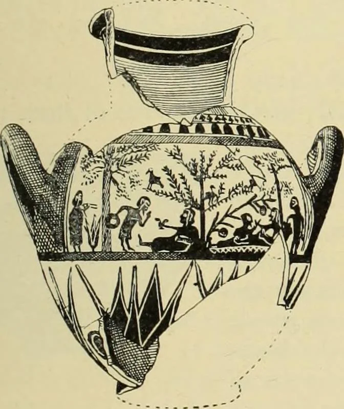 An illustration from Catalogue of the Greek and Etruscan vases in the British Museum, 1893, leaf 208