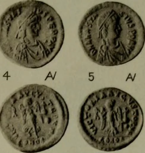 An illustration from Catalogue of the imperial Byzantine coins in the British Museum, 1908, leaf 430
