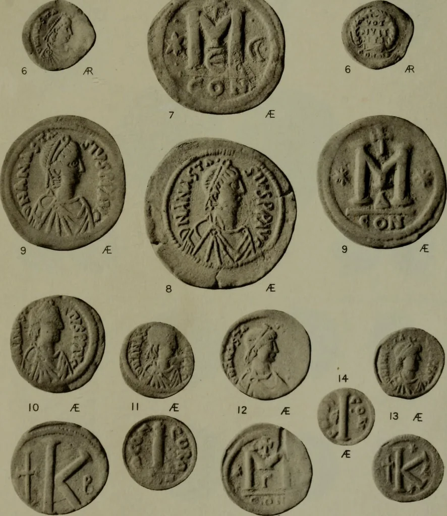 An illustration from Catalogue of the imperial Byzantine coins in the British Museum, 1908, leaf 430