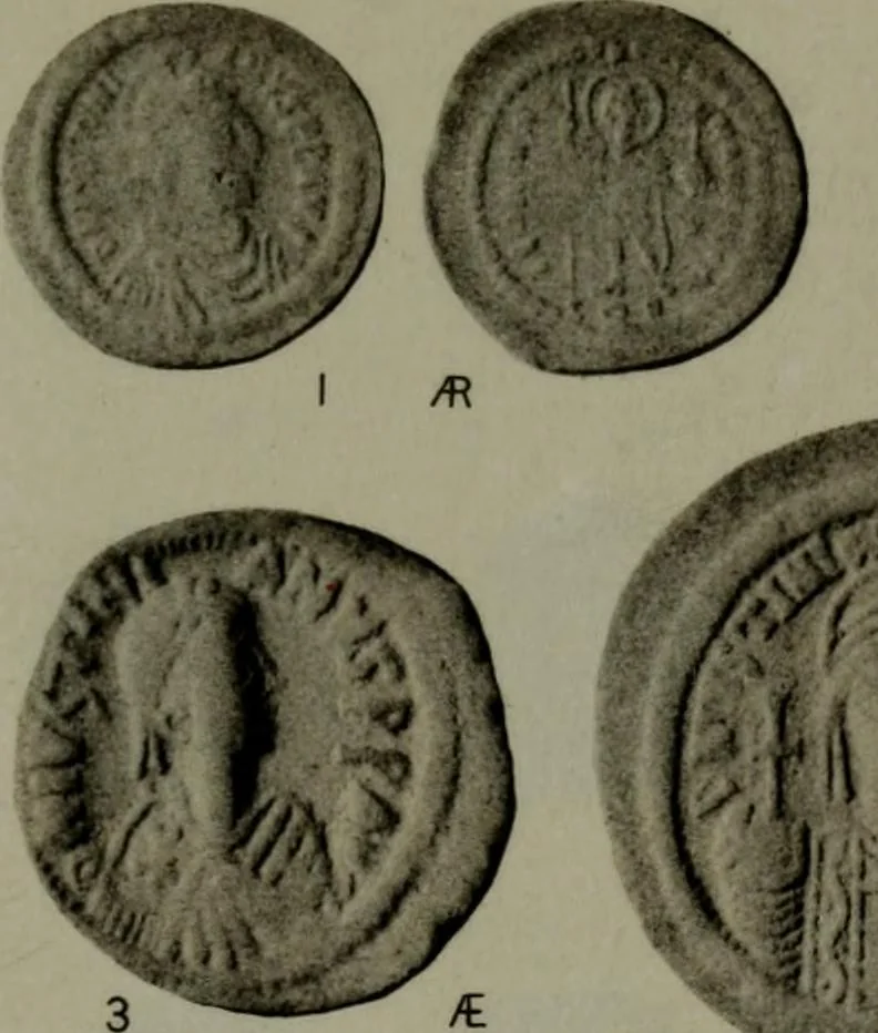 An illustration from Catalogue of the imperial Byzantine coins in the British Museum, 1908, leaf 438