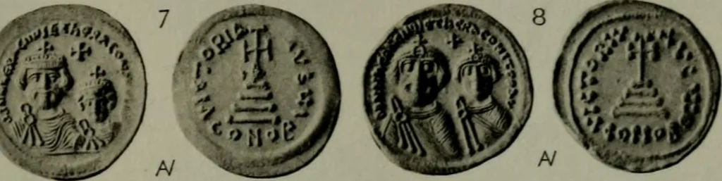 An illustration from Catalogue of the imperial Byzantine coins in the British Museum, 1908, leaf 474