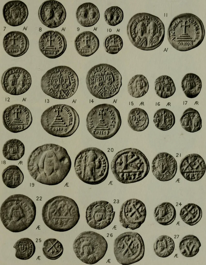 An illustration from Catalogue of the imperial Byzantine coins in the British Museum, 1908, leaf 482