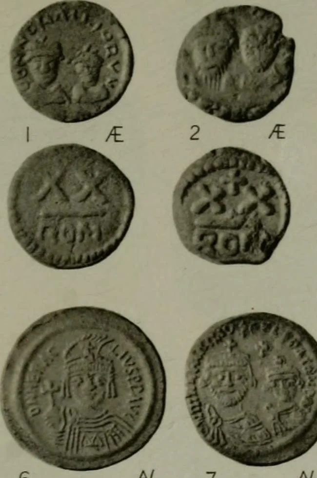 An illustration from Catalogue of the imperial Byzantine coins in the British Museum, 1908, leaf 486
