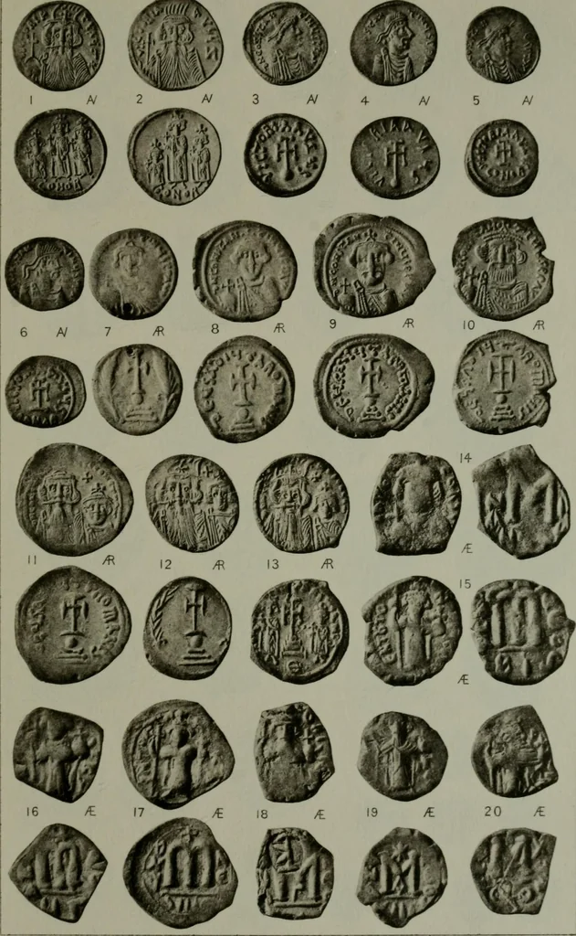 An illustration from Catalogue of the imperial Byzantine coins in the British Museum, 1908, leaf 490