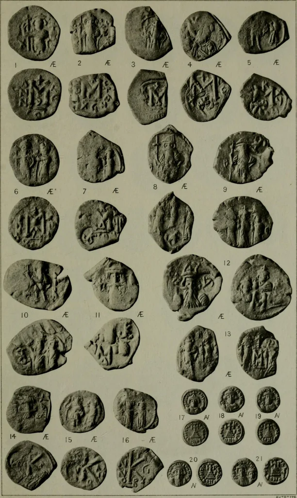 An illustration from Catalogue of the imperial Byzantine coins in the British Museum, 1908, leaf 492