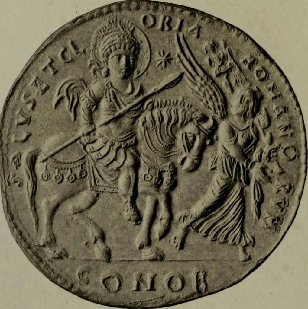 An illustration from Catalogue of the imperial Byzantine coins in the British Museum, 1908, leaf 5