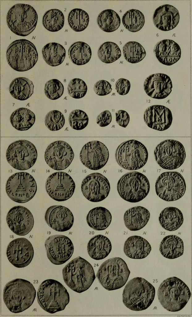 An illustration from Catalogue of the imperial Byzantine coins in the British Museum, 1908, leaf 388