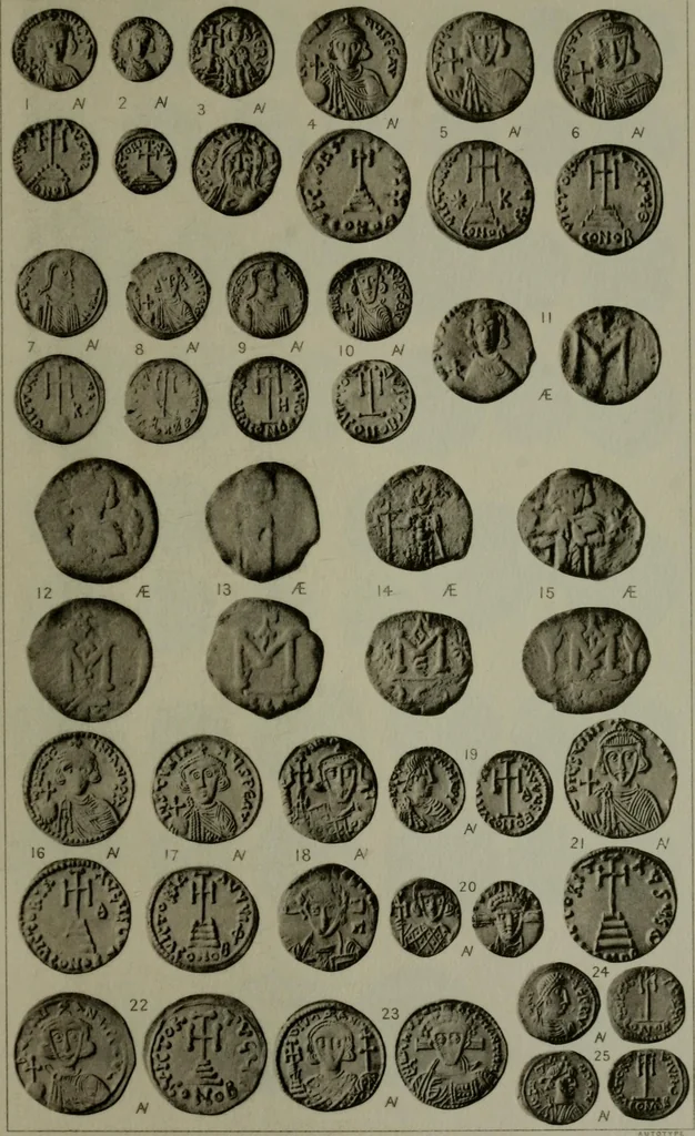 An illustration from Catalogue of the imperial Byzantine coins in the British Museum, 1908, leaf 390