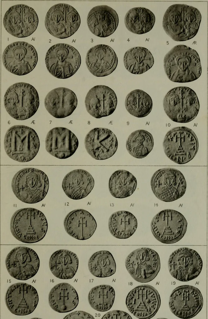 An illustration from Catalogue of the imperial Byzantine coins in the British Museum, 1908, leaf 394