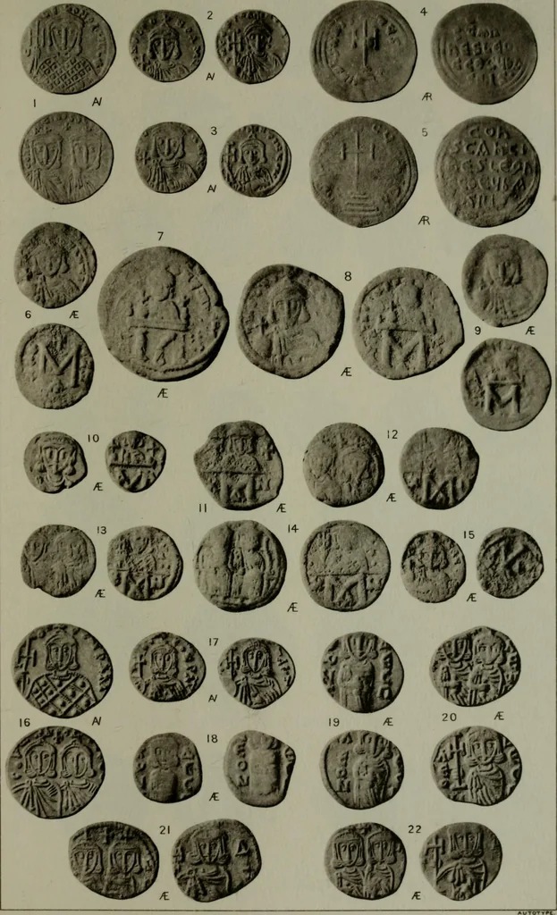 An illustration from Catalogue of the imperial Byzantine coins in the British Museum, 1908, leaf 400