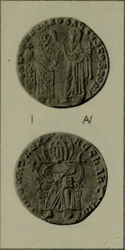 An illustration from Catalogue of the imperial Byzantine coins in the British Museum, 1908, leaf 416