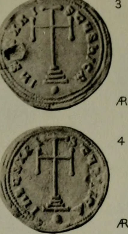 An illustration from Catalogue of the imperial Byzantine coins in the British Museum, 1908, leaf 418