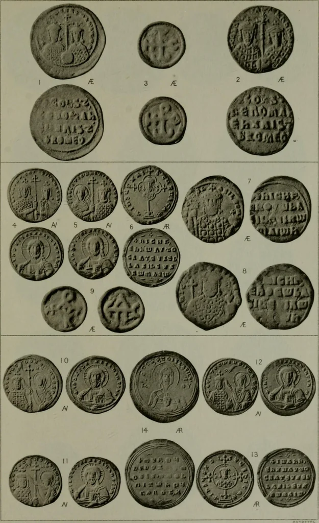 An illustration from Catalogue of the imperial Byzantine coins in the British Museum, 1908, leaf 420