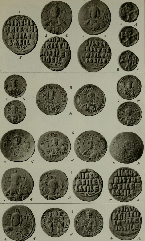 An illustration from Catalogue of the imperial Byzantine coins in the British Museum, 1908, leaf 426