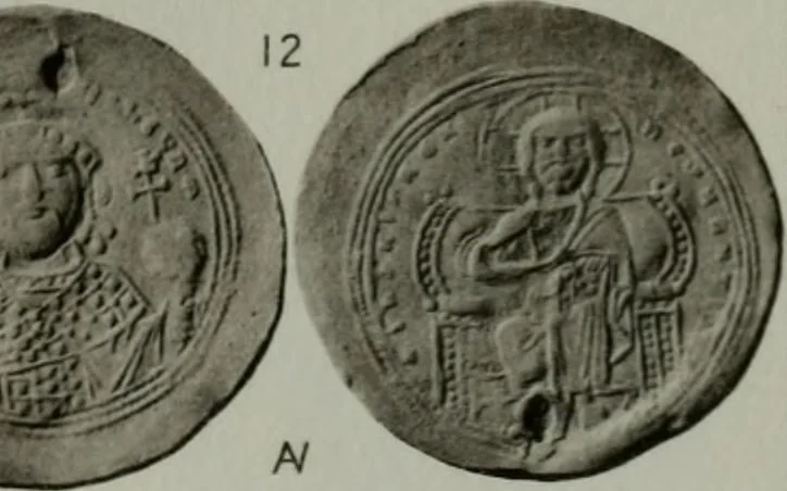 An illustration from Catalogue of the imperial Byzantine coins in the British Museum, 1908, leaf 428