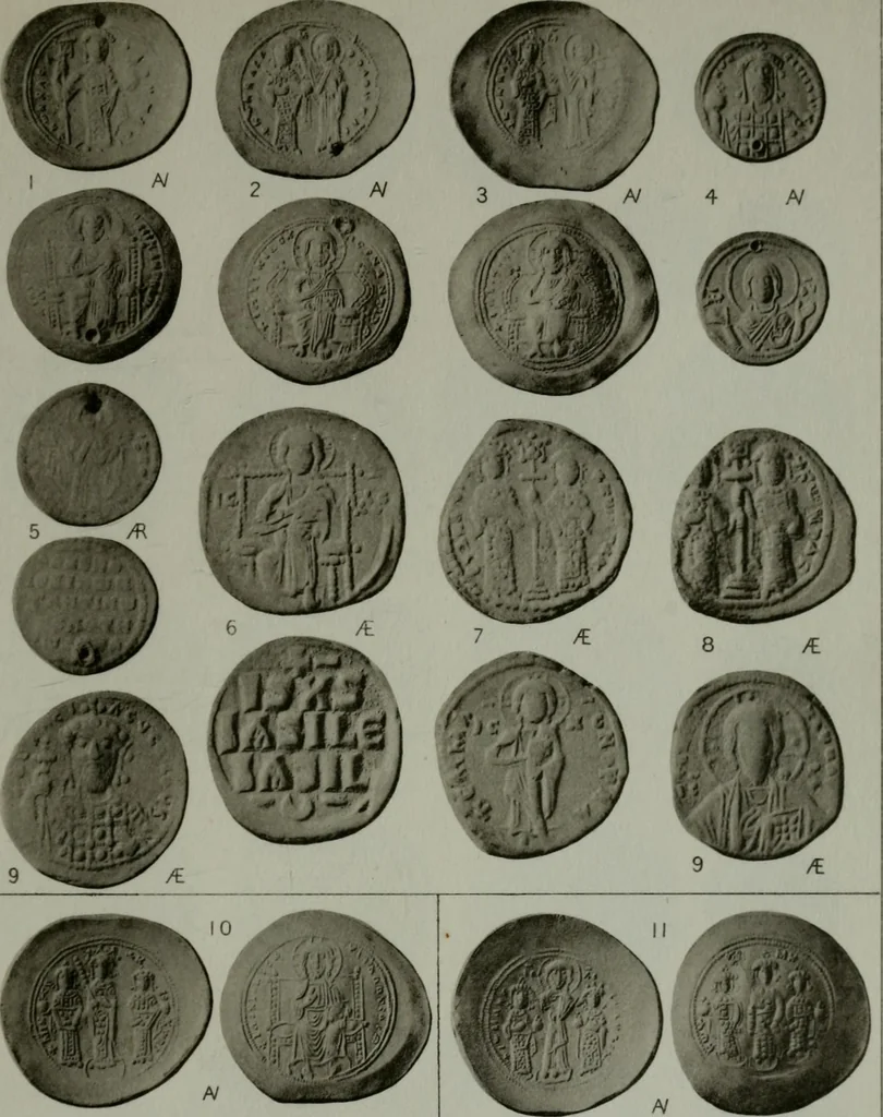 An illustration from Catalogue of the imperial Byzantine coins in the British Museum, 1908, leaf 434