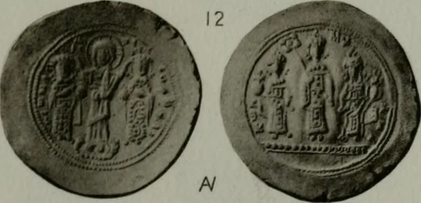 An illustration from Catalogue of the imperial Byzantine coins in the British Museum, 1908, leaf 434