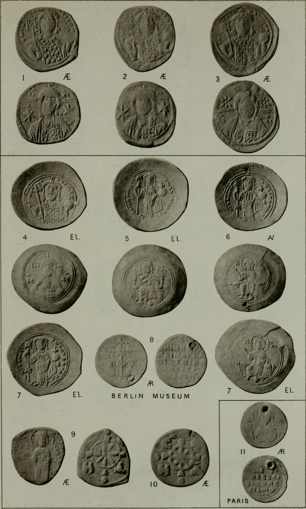 An illustration from Catalogue of the imperial Byzantine coins in the British Museum, 1908, leaf 438
