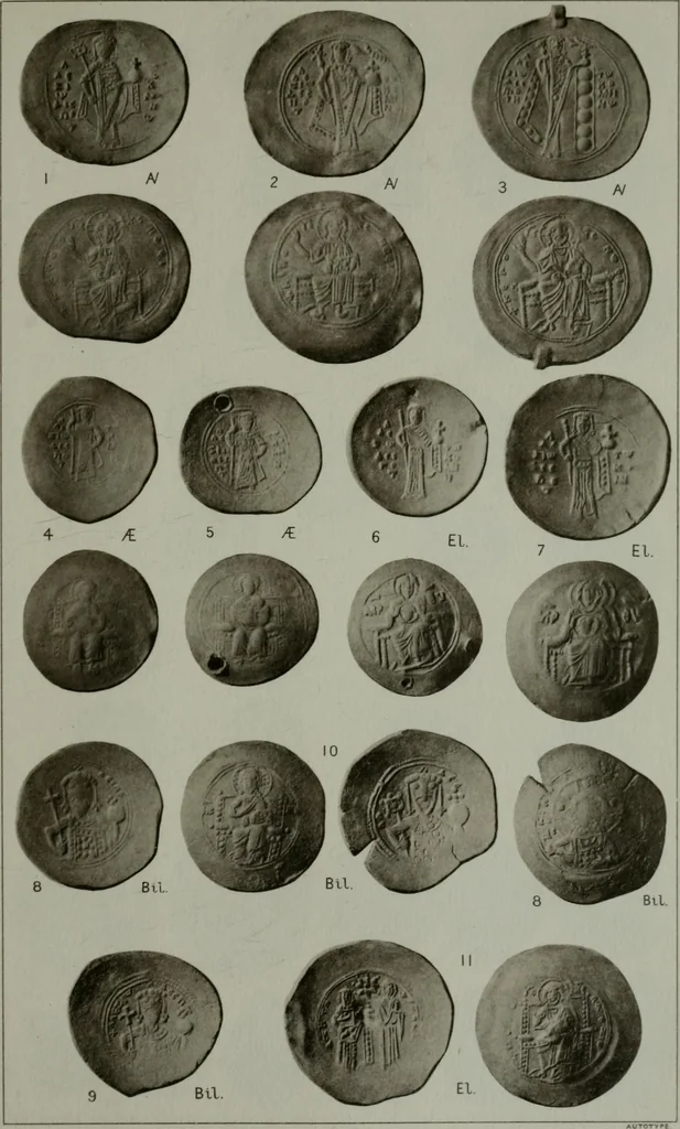 An illustration from Catalogue of the imperial Byzantine coins in the British Museum, 1908, leaf 440