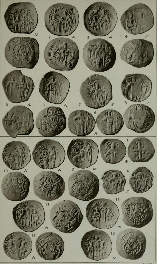 An illustration from Catalogue of the imperial Byzantine coins in the British Museum, 1908, leaf 460