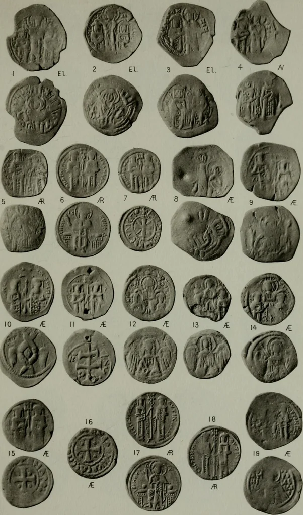 An illustration from Catalogue of the imperial Byzantine coins in the British Museum, 1908, leaf 462